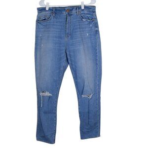 LOFT Women's High Waisted Boyfriend Lightwash Denim Cotton Jeans Casual Sz 30/10